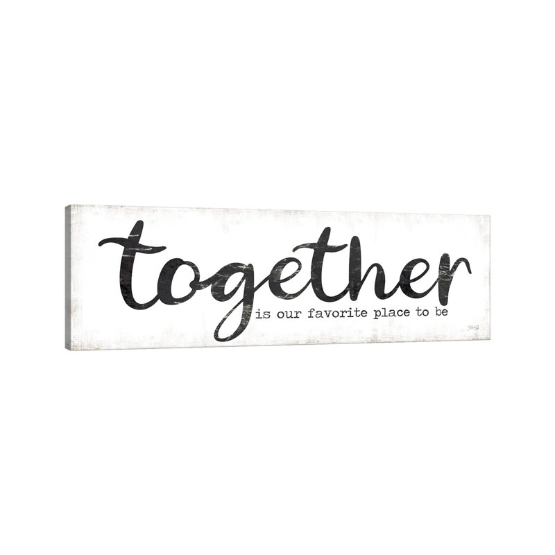 Together is Our Favorite Place to Be 1 Piece Panoramic Wall Art on Canvas, 30.48 cm H x 91.44 cm W x 1.91 cm D