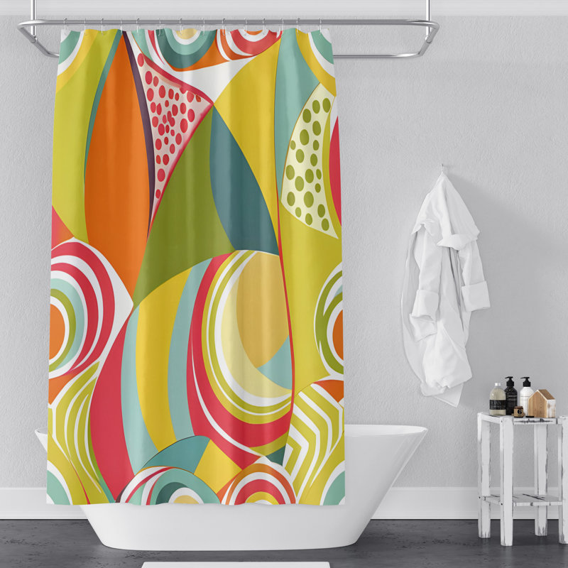Collmar Abstract Shower Curtain, 72" H x 70" W