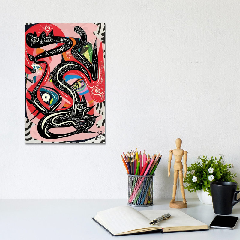 Black Snake Spirit Is Alive by Emmanuel Signorino - Wrapped Canvas Print, 30.48cm H x 20.32cm W x 1.91cm D