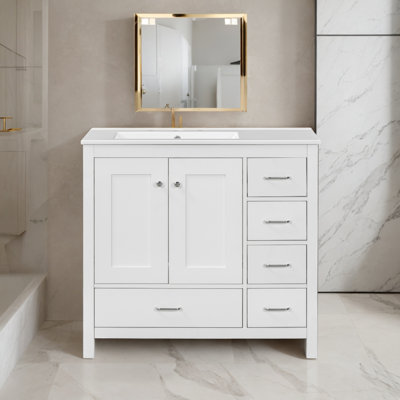35.99" W x 18" D x 33.89" H Single Bathroom Vanity