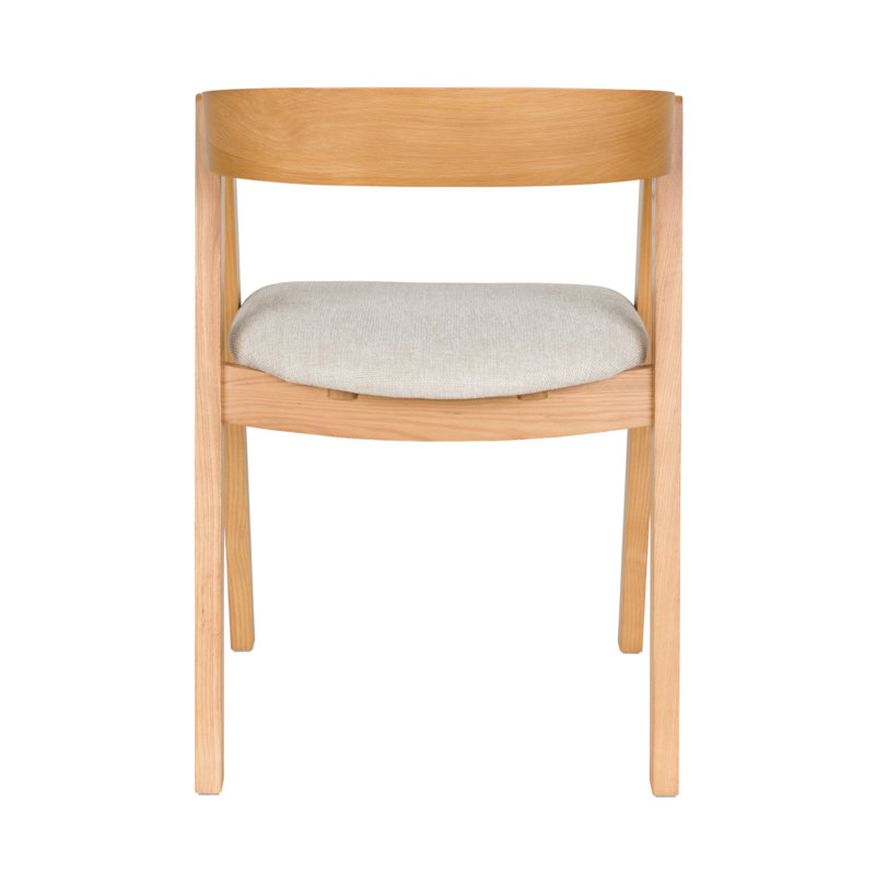 Dining Chair Upholstered Arm Chair, Natural