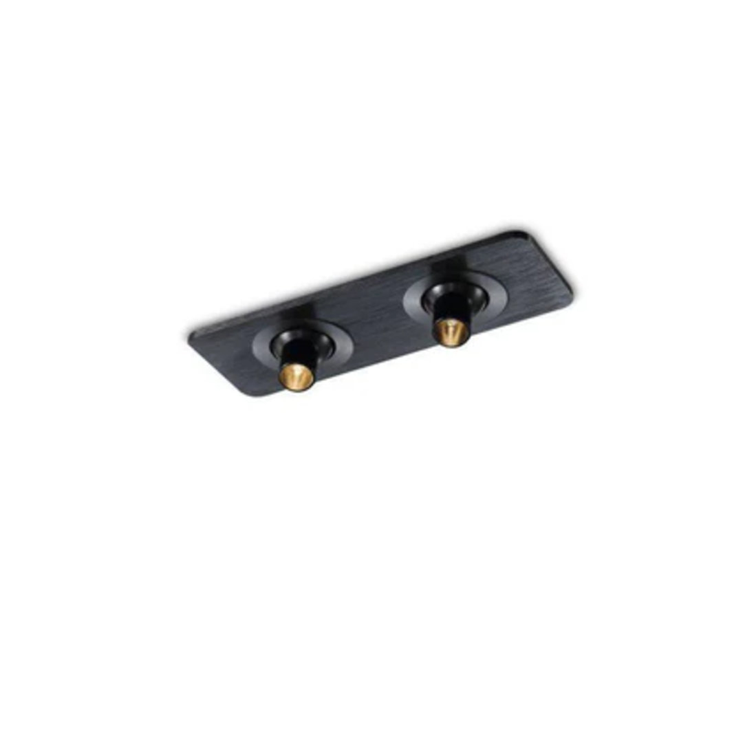 UltraBeam 2 Watt Black Twin Recessed Display Cabinet Downlights