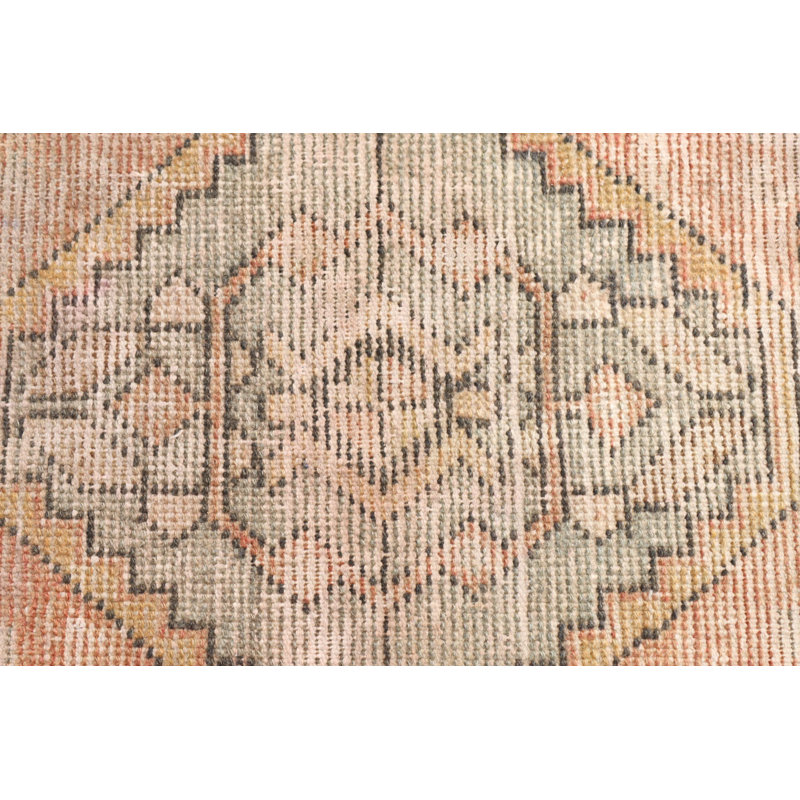 Tapis d'entrée turc Oushak fabriqué à la main idéal pour les couloirs et les vestibules à thème neutre