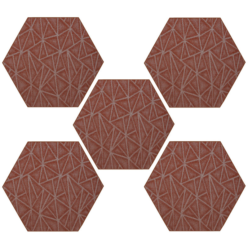 Ensemble de tapis intérieur / extérieur en nylon touffeté à la machine Giovante, Ovale 1 pi 6 po x 2 pi 3 po