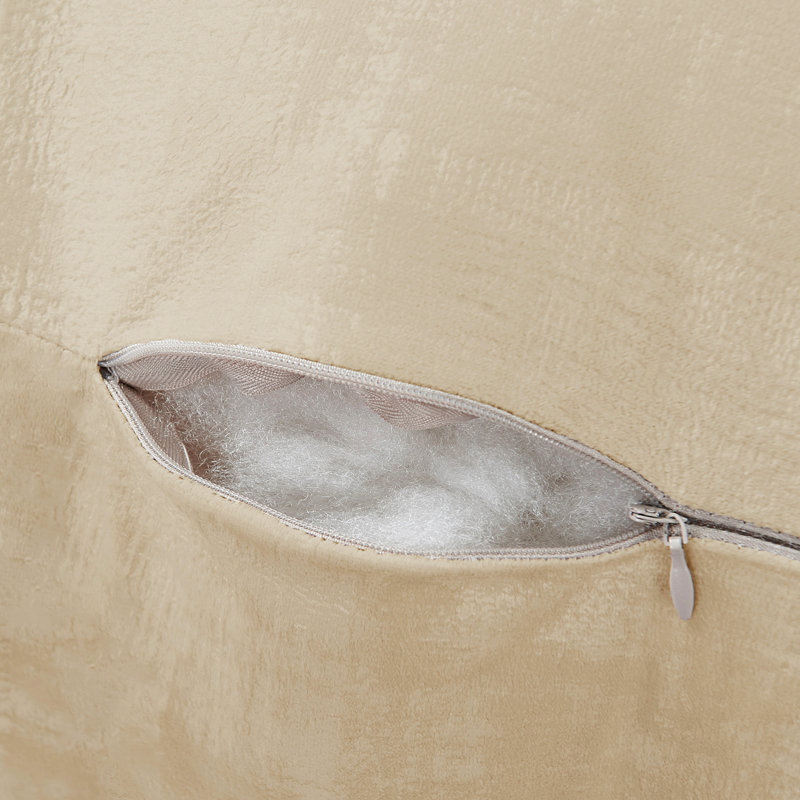Textured Velvet Bedrest Pillow Cover & Insert, Almond Buff