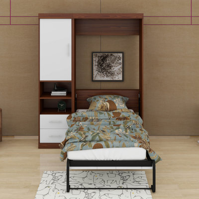 Lit escamotable simple avec armoire murale
