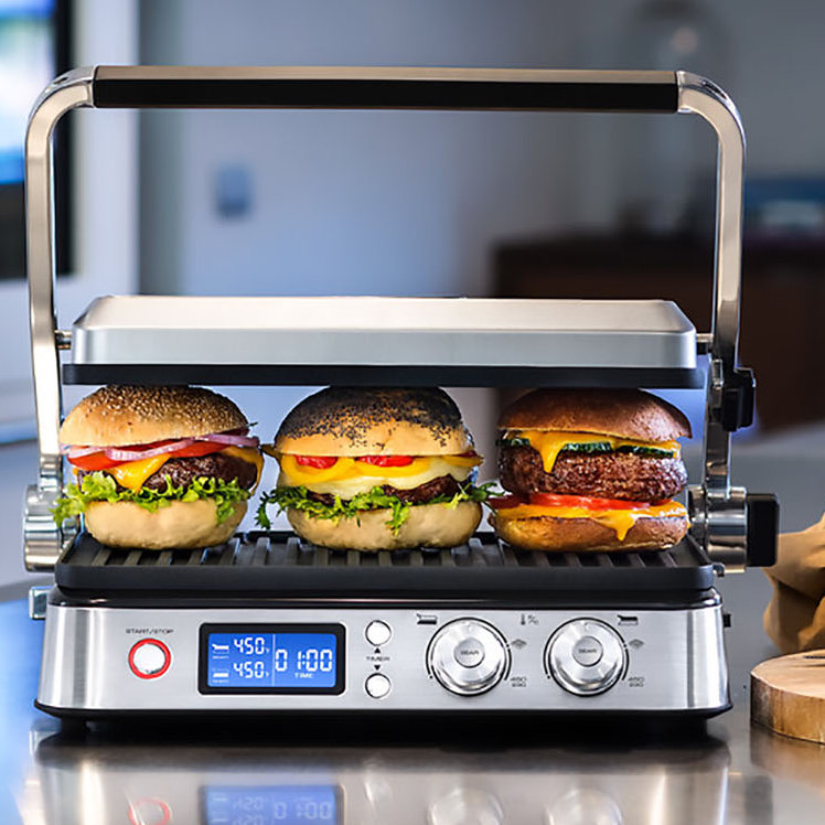 De'Longhi Livenza All Day Combination Contact Grill and Open Barbecue, Stainless Steel