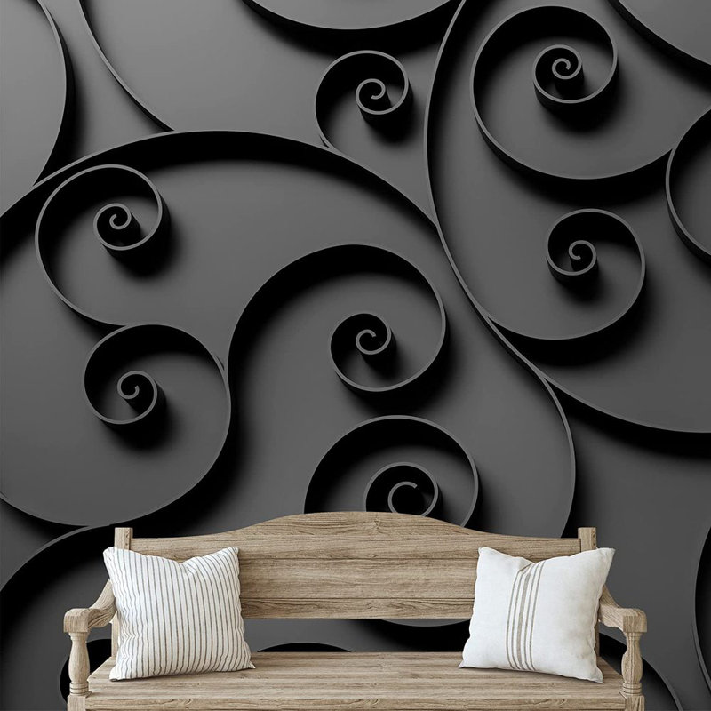 Murale bicolore tapisserie, L 100 po x l 144 po