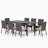 Argyri 8 - Person Patio Dining Set with Extendable Rectangular Table , Cushions Included