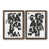 Papier, cadre noyer