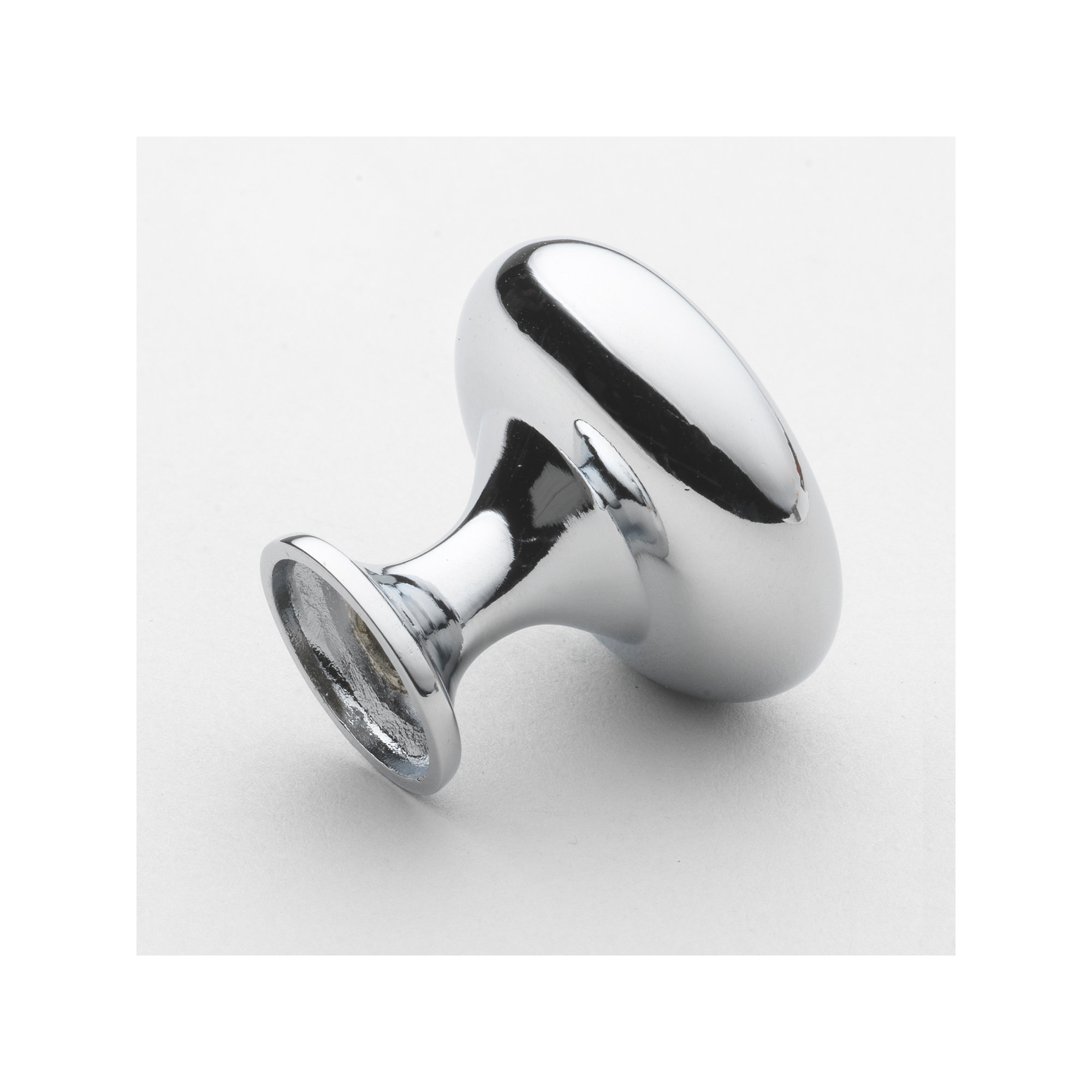 Mushroom Knob, Polished Chrome