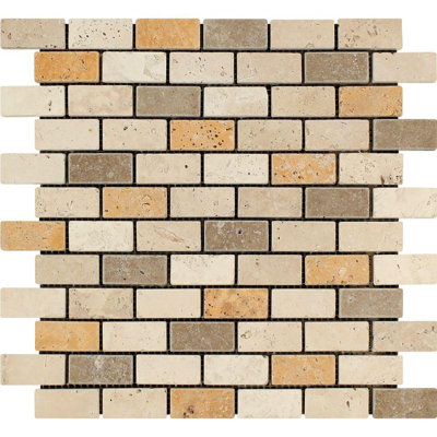 Carreau de mosaïque en travertin