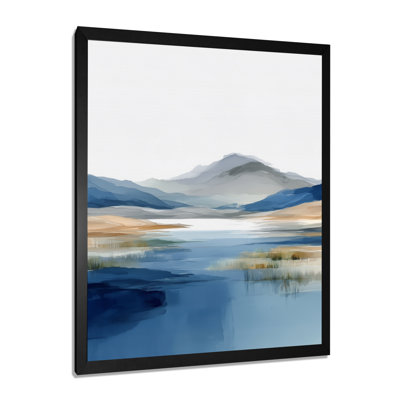 Blue Waves Heights Golden Coastal - Waves, reproduction d'art sur toile, paysage bleu