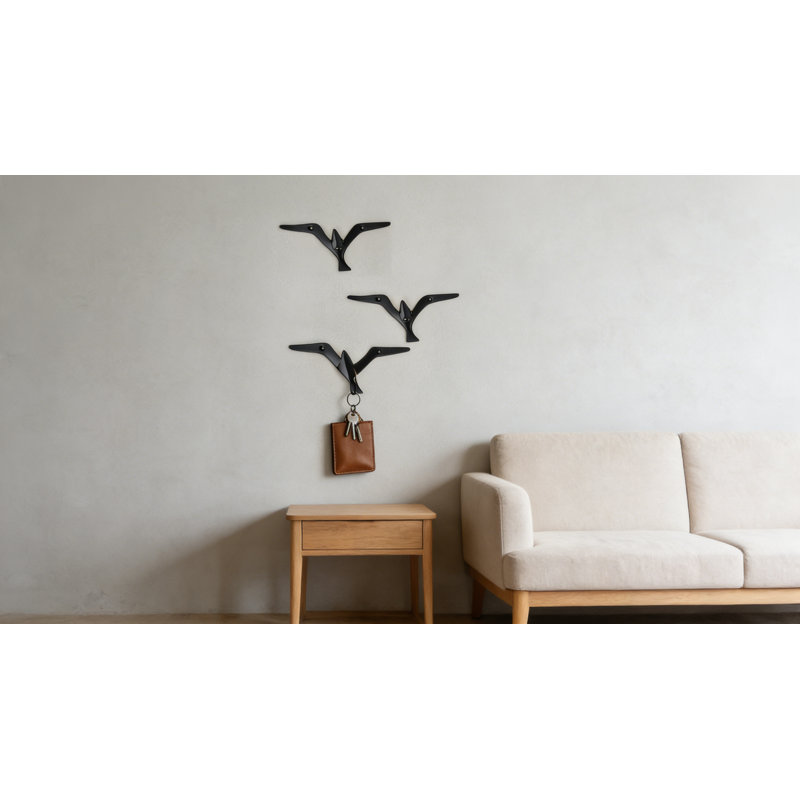 Portemanteaux mural Flying Style, Noir