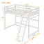 Lit mezzanine haut avec échelle inclinée et garde-corps-752490655