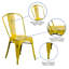 Chaise d'appoint empilable en métal Lily-1653966824