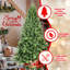 Arbre de Noël à charnière classique avec embouts en PE + PVC et support en métal stable-1734852296