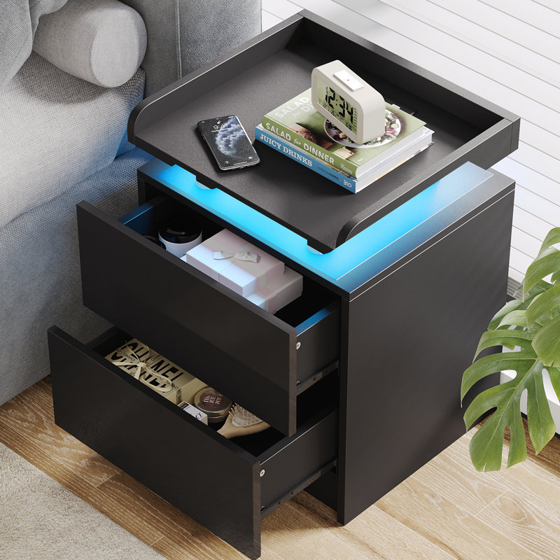 45cm W Acrylic Bedside Table