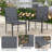8-Person Round Patio Dining Set with 60" Dining Table and 8 Stackable PVC-coated polyester Chairs-762524940