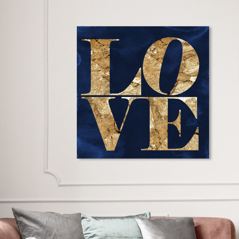 Toile pour chambre à coucher bleu marine, Toile tendue, H 40 po x l 40 po
