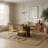 Extendable Round Dining Table Set With 6 Cane Back Cantilever Chairs-885951925