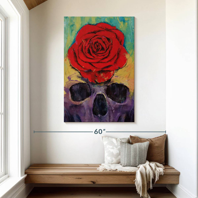 Crâne Hitzel rose, H 48 po x l 32 po