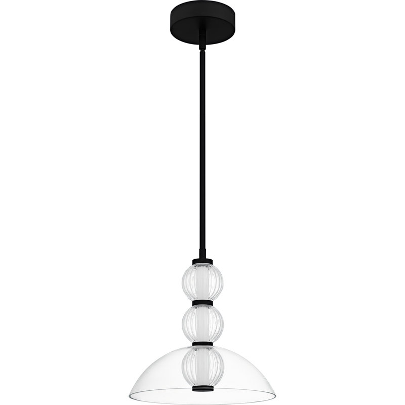 Luminaire suspendu Chestertown, Noir mat