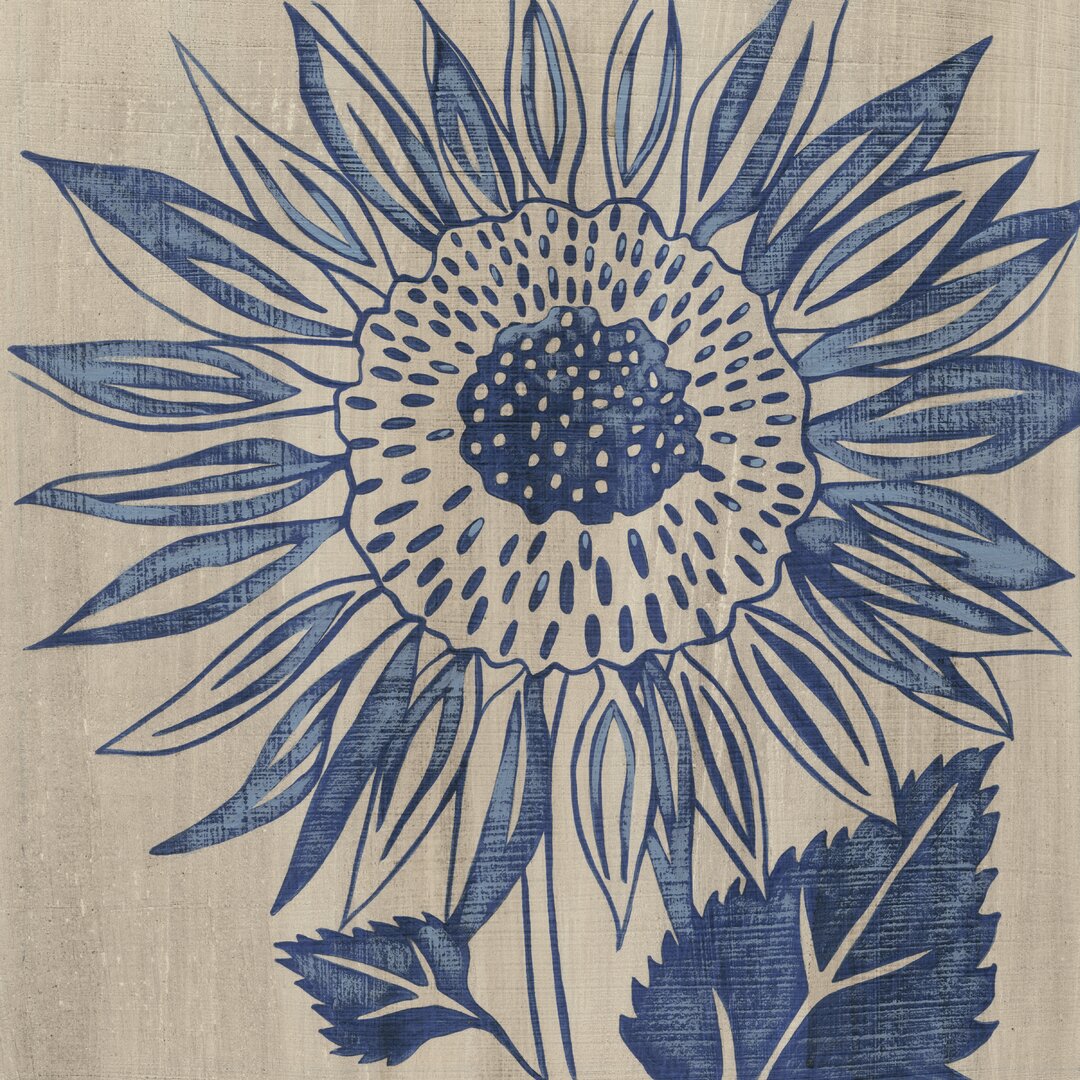 Leinwandbild Indigo Sunflower von Chariklia Zarris