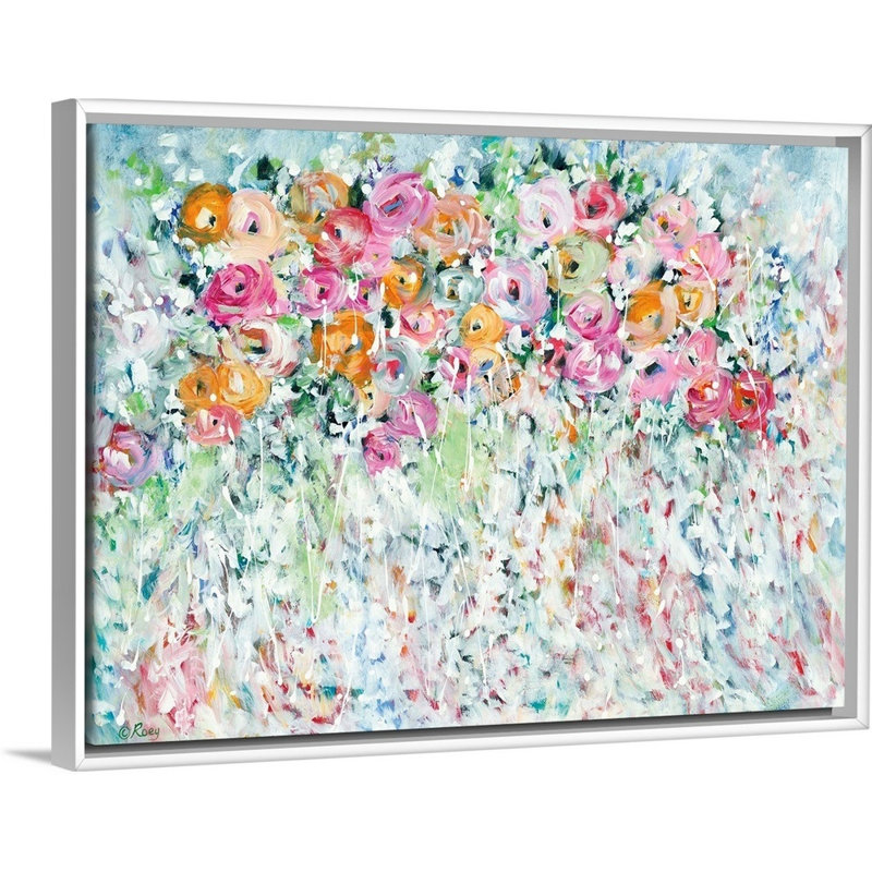 Reproduction d’art sur toile « beautiful Full Life » par Robby Ebert, H 32 po x l 42 po x P 1,75 po, Cadre blanc