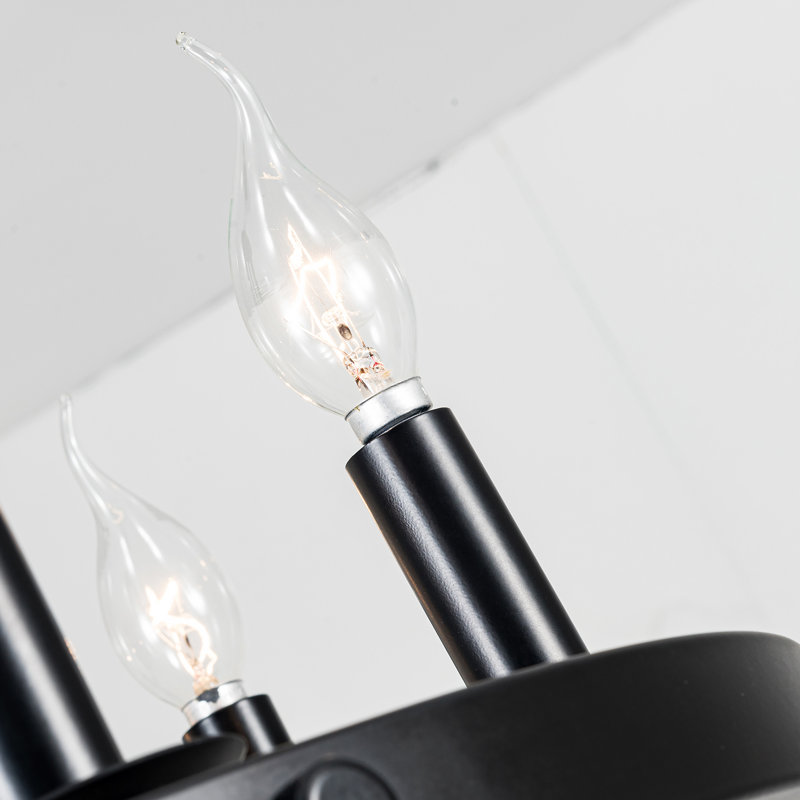 Lustres de style campagnard à 8 lumières Alexandrina pour lustre de salle à manger, lustre en roue de chariot rustique de 24 po pour lustre de salle à manger