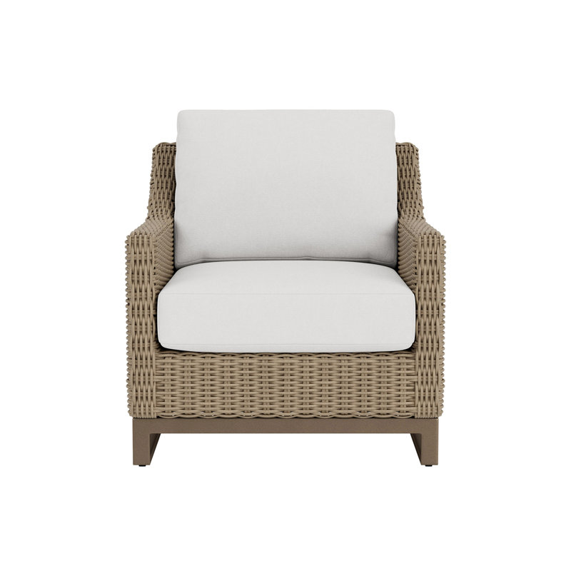 Milan Outdoor Lounge Chair, Laurel Ecru