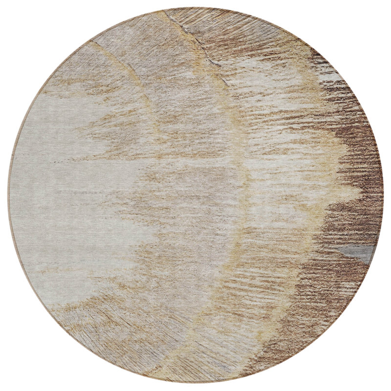 Tapis beige rond 8 po