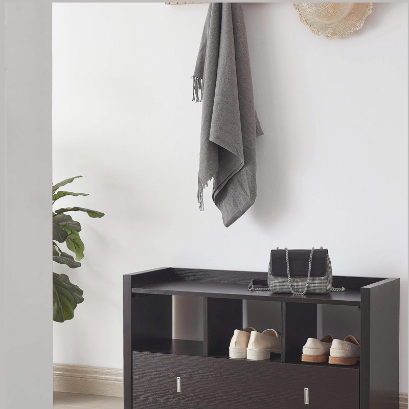 Banc d'entrée de chaussures avec tiroir, range-chaussures
