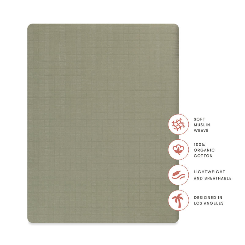 Matcha Muslin All-Stages Midi Crib Sheet
