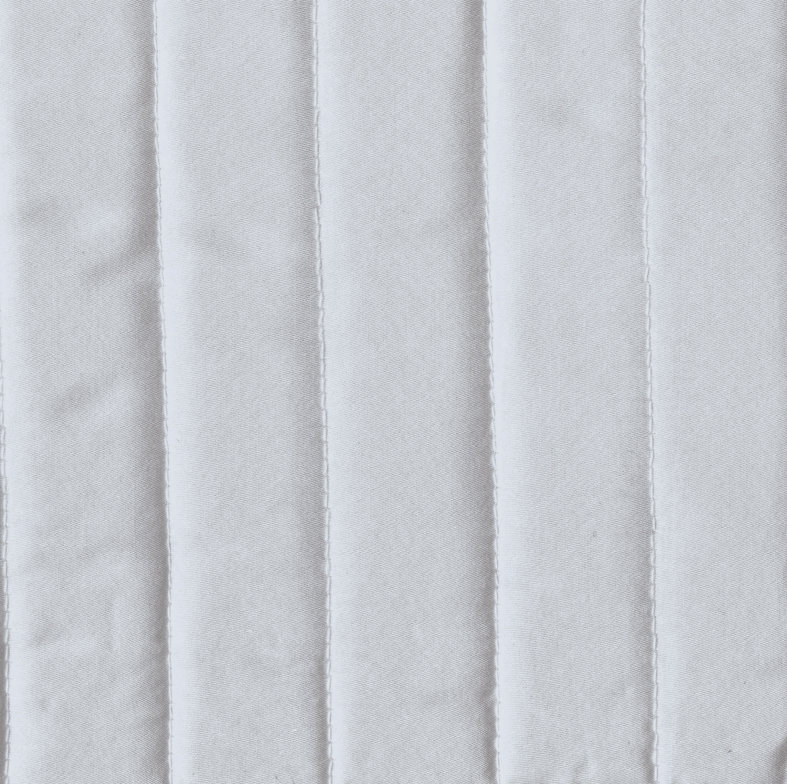 Channel Coverlet, Silver Gray, Twin Coverlet