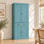 Armoire de cuisine de 172 cm de hauteur avec 4 tiroirs, salle à manger - Bleu lac-159761588