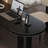Black U-Shaped Solid Wood desk-108513280
