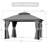 Louvre Steel Double Roof Soft Top Gazebo With Led Lighting And Bluetooth Speaker,Netting And Pravicy Curtains-126057119-126057121
