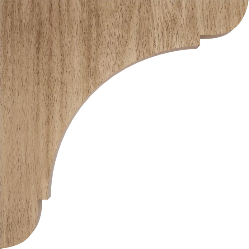 1 3/4"W x 10"D x 10"H Large Olympic Wood Bracket, Red Oak, Red Oak