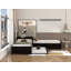 Lit plateforme simple avec rangement en L Demeo-87036345