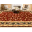Hand Knotted Wool Oriental Area Rug in Red And Navy