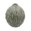 Vase décoratif en céramique marbrée, ambre et urne en forme de glacis réactif gris anthracite, 6,5 po x 7,5 po