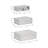 Set Of 3 6/7/9" Mosaic Boxes, Silver