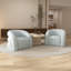 Fauteuil demi-tonneau rembourré et pivotant-583774003