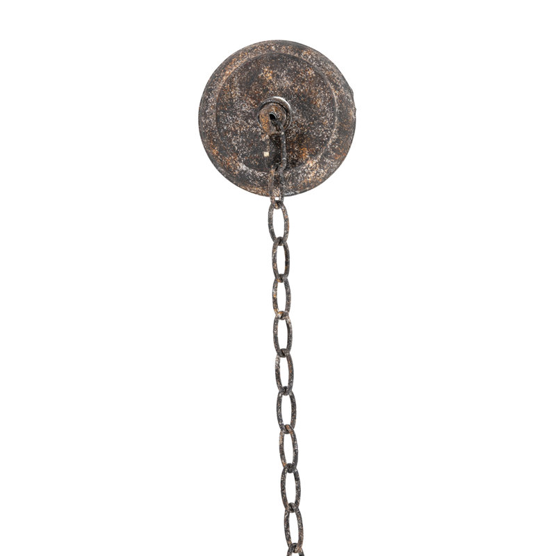 Nakita 6 - Light Candle Style Chandelier, Rust Brown