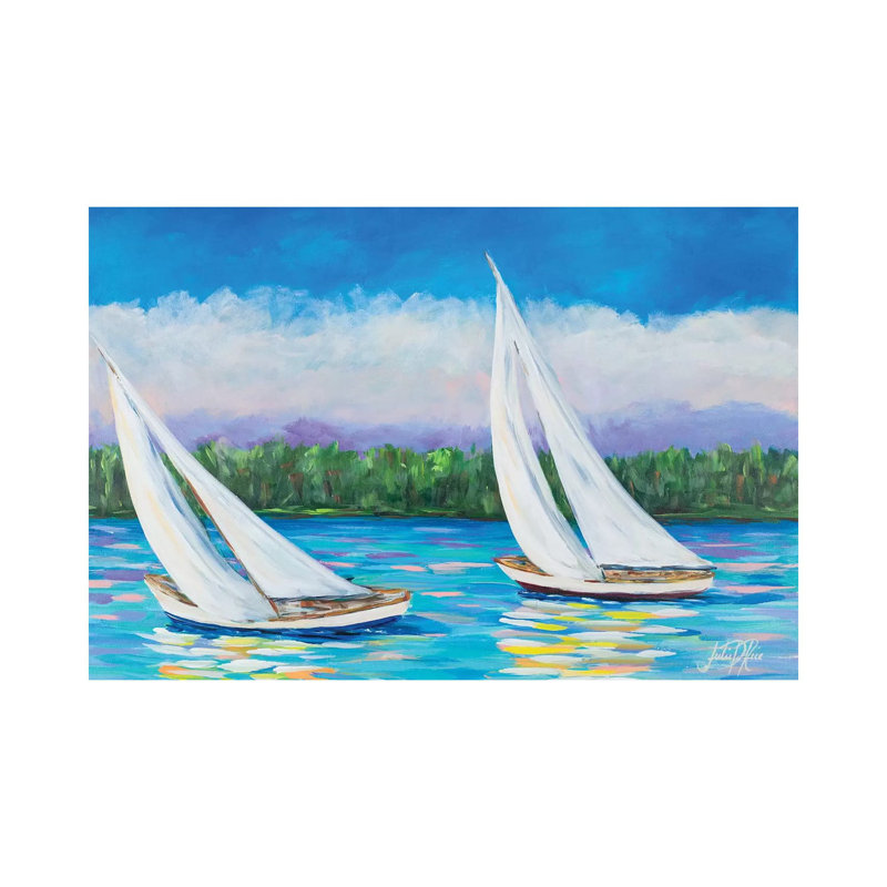 Great Sails II by Julie Derice - Wrapped Canvas Gallery-Wrapped Canvas Giclée, 66.04 cm H x 45.72 cm W x 3.175 cm D