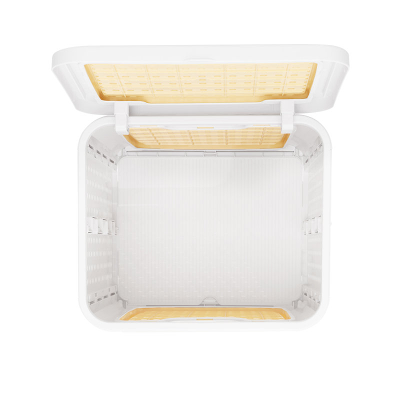Panier à linge en rotin avec porte-vêtements, panier à linge roulant avec couvercle et 4 roulettes, range-panier pliable avec roulettes verrouillables, trieur de linge pour chambre à coucher, salle de bain, garde-robe