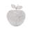 Cutright 14" Silver Faux Crystal Apple Sculpture