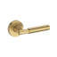 Riddling Half Dummy Lever with Contemporary Round Rose in Unlacquered Brass-1741104217