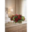 Rose/Dahlia en vase ovale en verre